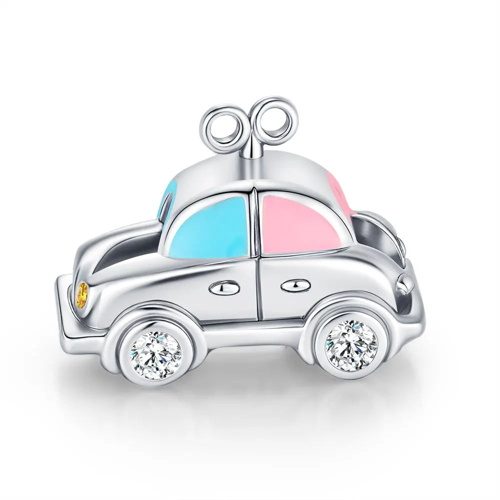 925 Sterling Silver Robot & Sea Turtle Charms Pendant — Moon Bead Bracelet Accessory, DIY Fashion Jewelry Gift for Women
