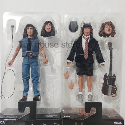 NECA Highway to Hell Angus Young & Bon Scott Action Figure – 18cm Collectible Toy Gift