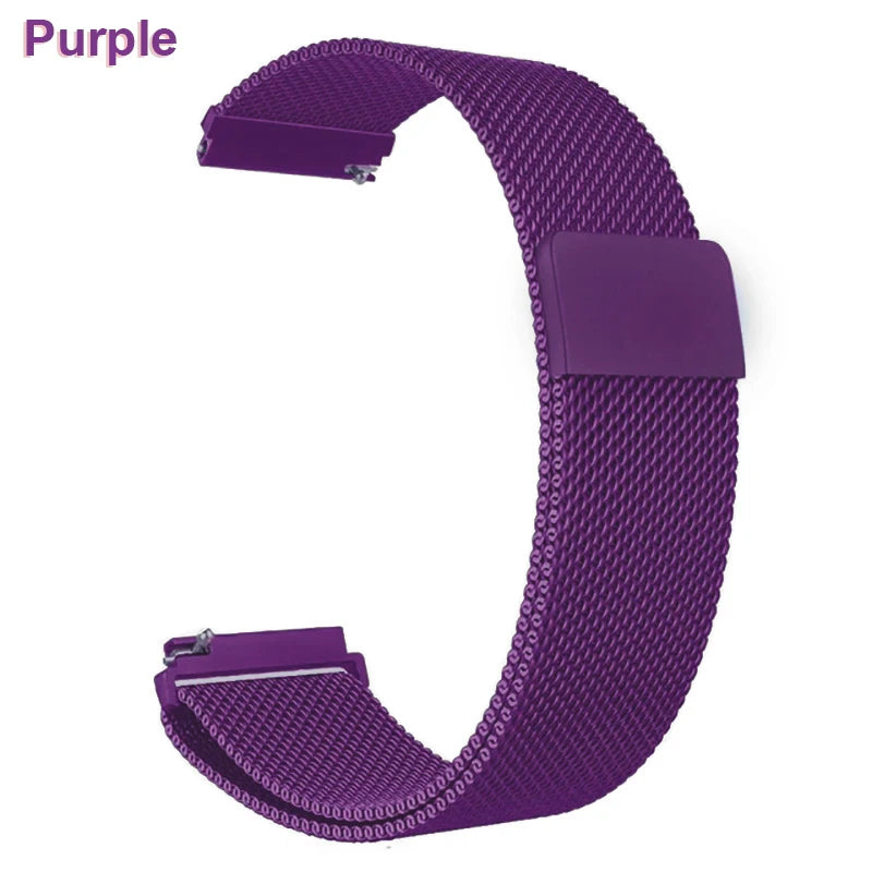 18mm-22mm Metal Watch Strap – Milanese Loop Bracelet for Garmin Vivoactive, Venu, Forerunner & SQ Series