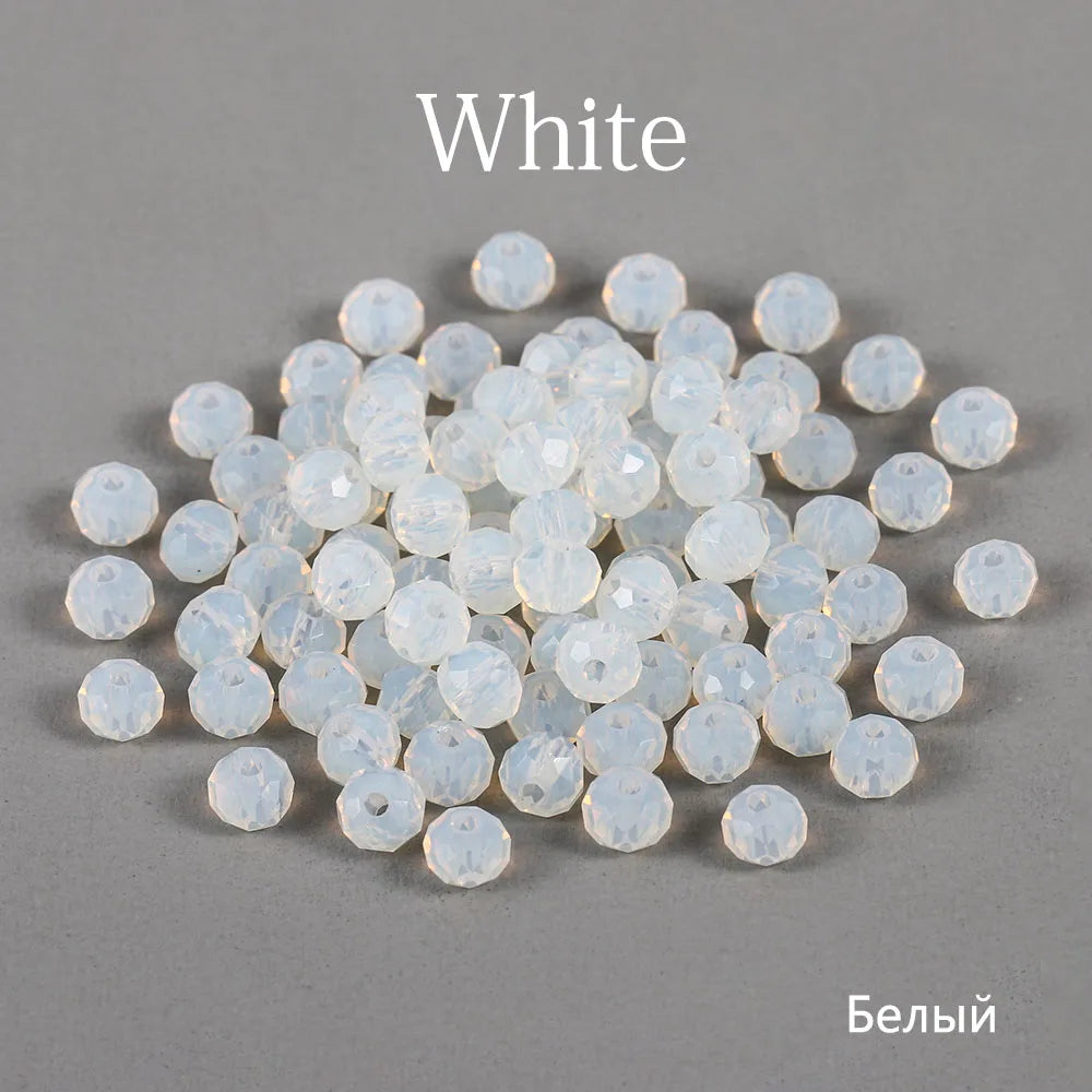 70–300pcs Czech Crystal Glass Beads Set (3–8mm) – Faceted Translucent Colorful Spacer Beads for DIY Jewelry, Bracelets & Craft Making