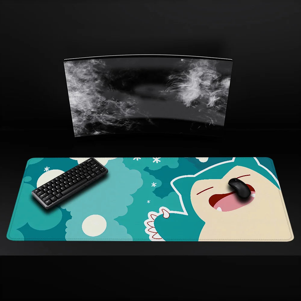 Pokemones Anime XXL Gaming Mousepad – 900x400mm XL Desk Pad, Playmat for Computer & Office Use