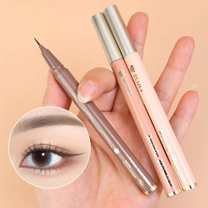 Waterproof Diamond Glitter Champagne Liquid Eyeliner: Black & Brown Eye Liner Pen for Party Makeup - Eye Beauty Essentials