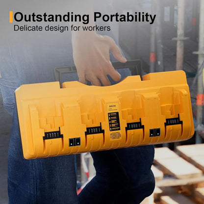Replacement DEWALT DCB104 Battery Charger - 4-Port Fast Charging Station for 12V & 18V Batteries