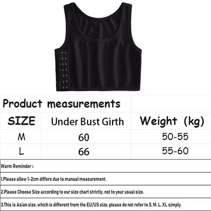 Flat Breast Binder Tomboy Tank Top – Seamless Summer Shaper Vest for Women