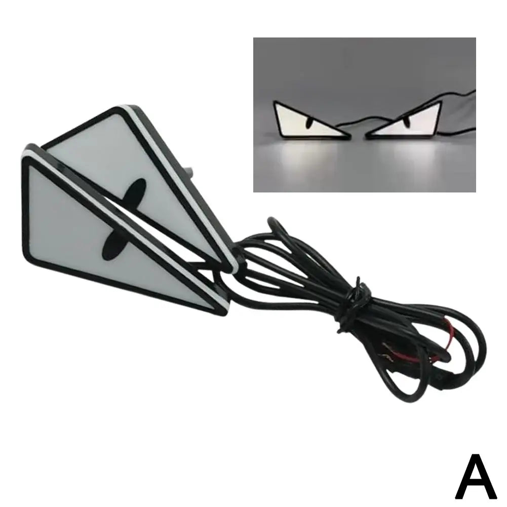 Universal Motorcycle LED Devil's Eyes Lights - Demon Eyes Mini Projector Headlight Lens Lamp for Car and Motorcycle Decoration