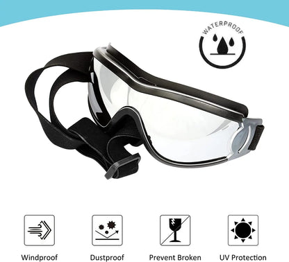 Adjustable Dog Sunglasses: Anti-Fog Goggles for Travel Skiing, Snow, and Outdoor Adventures - Pet Goggles for Medium to Large Dogs