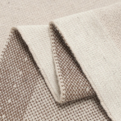 Baby Cotton Knitted Blanket 90x70cm – Newborn Swaddle Wrap for Boys & Girls, Stroller & Nursery Cuddle Quilt
