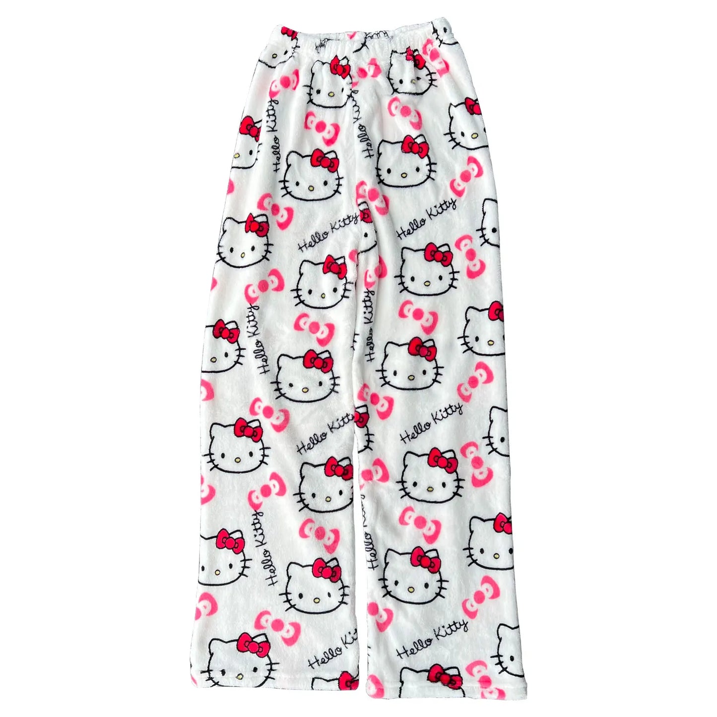 Y2K Hello Kitty Sanrio Pajama Pants – Women’s Anime Cartoon Sleepwear, Cozy Couple Home Trousers