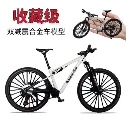 1:8 Dual Shock Downhill Mountain Bike Alloy Model - Soft Tail Metal Racing Toy & Birthday Gift