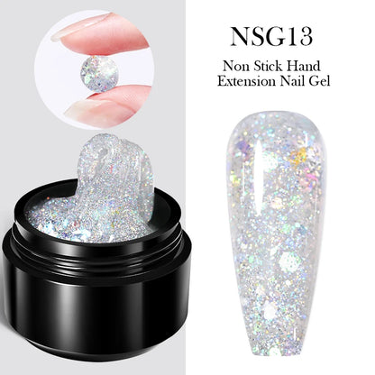 BORN PRETTY 15ml Clear Non-Stick Hand Extension Gel - 3D Shaping Nail Art, Milky Jelly Hard Gel for Fake Nails
