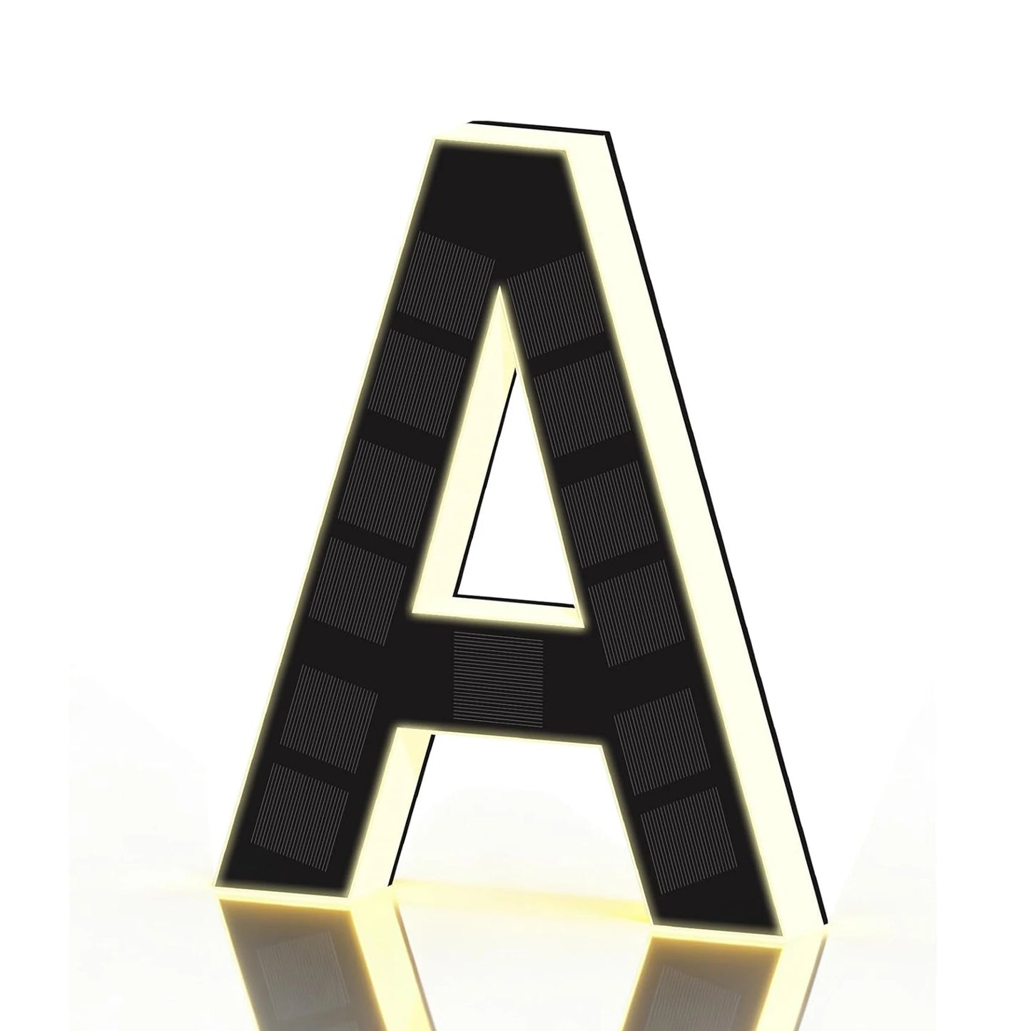 LED Solar House Numbers - IP65 Waterproof Personalized Illuminated Outdoor Address Sign for Home, Hotel & Bar 23/17/12CM