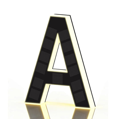 LED Solar House Numbers - IP65 Waterproof Personalized Illuminated Outdoor Address Sign for Home, Hotel & Bar 23/17/12CM