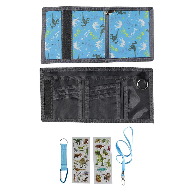 Kids Trifold Casual Wallet – Multifunctional Youth Wallet with Zipper Coin Pocket & Card Holders, Perfect Gift for Children