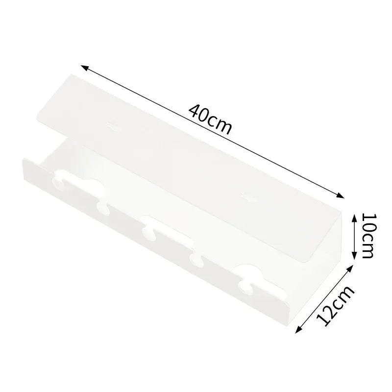 Under-Desk Cable Management Tray with Clamp – Sturdy, Spacious Power Strip and Cord Holder, No Drilling Required