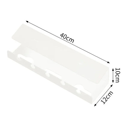 Under-Desk Cable Management Tray with Clamp – Sturdy, Spacious Power Strip and Cord Holder, No Drilling Required