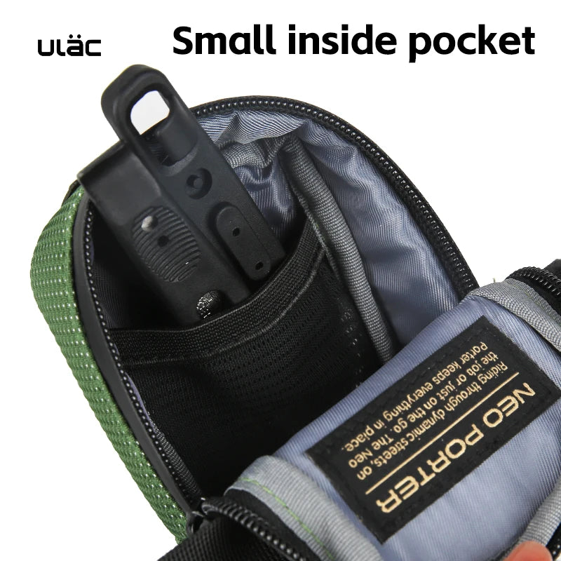 ULAC 0.5L Waterproof Bicycle Saddle Bag — Mini Shockproof MTB Seatpost Rear Pack Tail Pouch