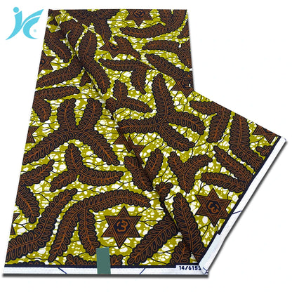 Classic African Wax Fabric - 100% Cotton Soft Ankara Pagne for Women's Dresses