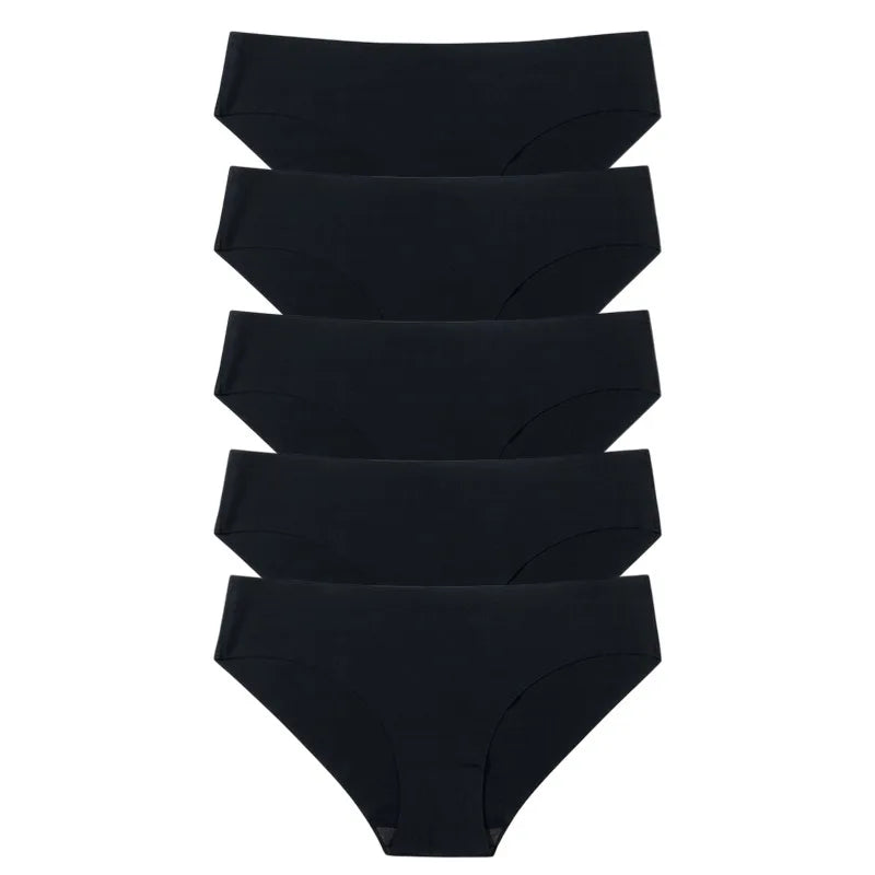 TrowBridge 5PCS Women's Seamless Panties Set – Comfortable Sport Briefs, Soft Breathable Lingerie Underwear