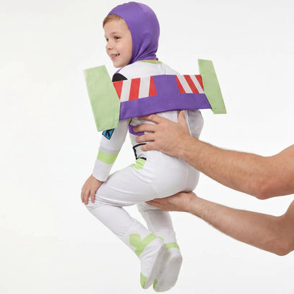 Buzz Cosplay Costume Bodysuit - Wing Suit Halloween Party Jumpsuit for Men & Children