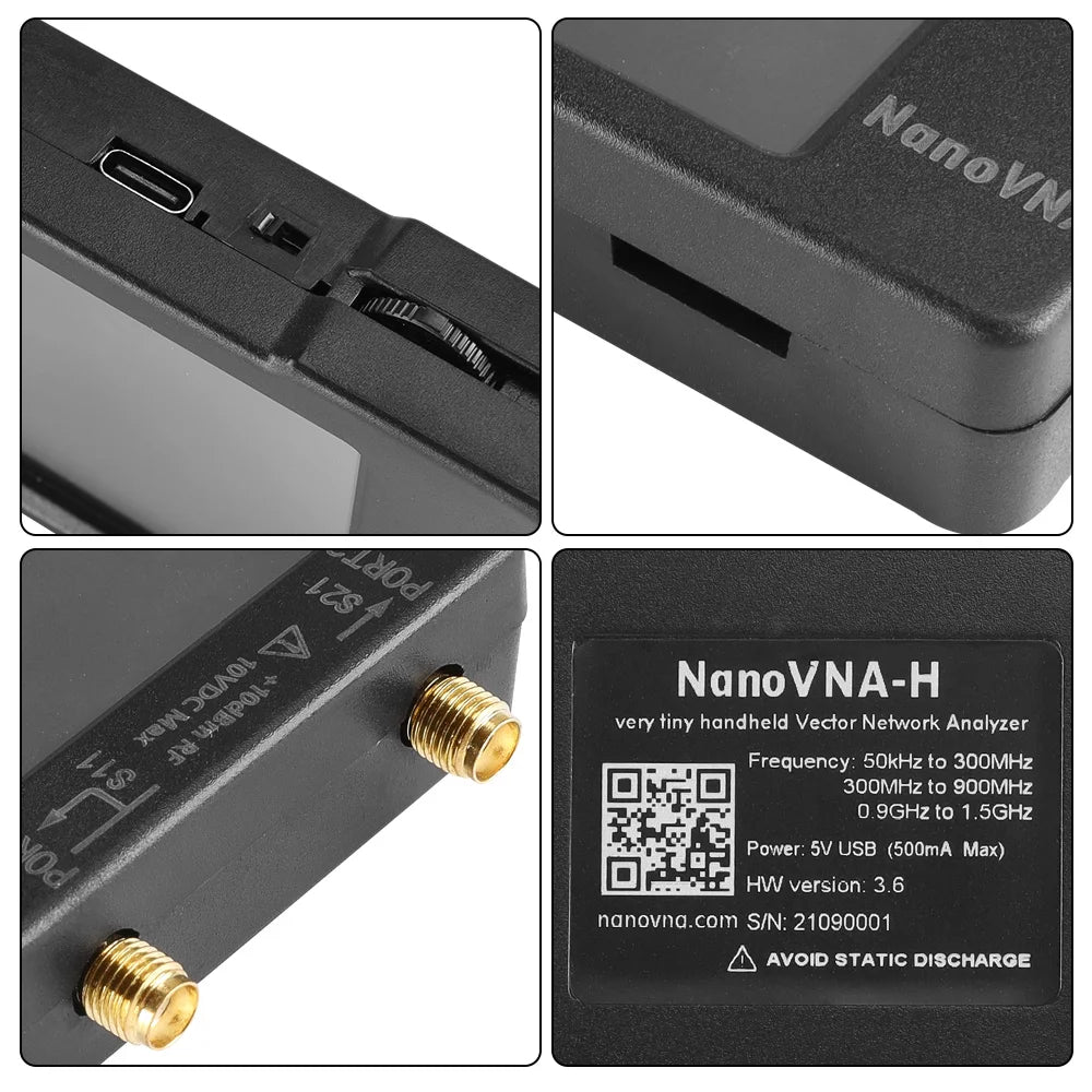 NanoVNA-H4 Vector Network Analyzer 10KHz-1.5GHz | 2.8/4" Display Antenna Tuner for MF HF VHF UHF | Spectrum Analyzer Nano VNA