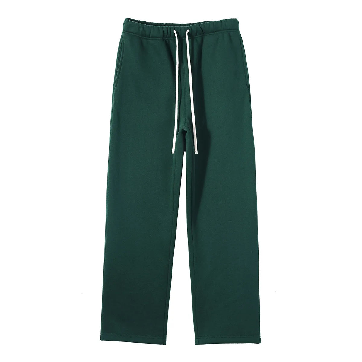 Straight-Lined Solid Color Cashmere Sweatpants – Soft Cozy Lounge Pants