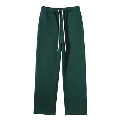 Straight-Lined Solid Color Cashmere Sweatpants – Soft Cozy Lounge Pants