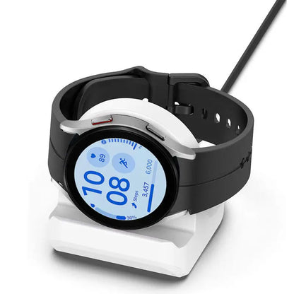Silicone Charger Dock Holder — Samsung Galaxy Watch Ultra 47mm & Galaxy Watch 7/6/5/5 Pro Stand with USB Cable