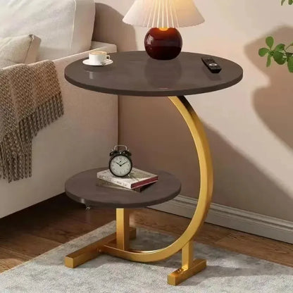 Modern Small Side Table - Compact Bedside Nightstand & Coffee Table for Bedroom, Living Room, Sofa & Balcony