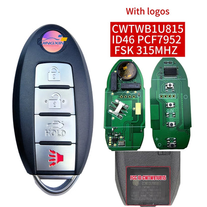 Jingxin CWTWB1U815 Smart Key & Board with 4BT 315MHz ID46-PCF7952 Chip – Compatible for Nissan Sunny, Teana, Sylphy, Sentra, Versa Car Key Shell