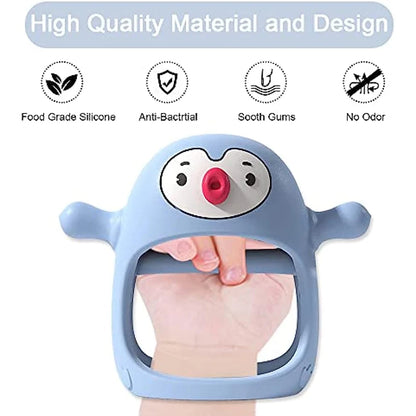 Silicone Teething Toys : Never-Drop Design for Babies - Hand Teether Pacifiers & Breastfeeding Aid