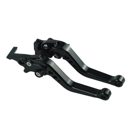 Universal Alloy Motorcycle Brake & Clutch Lever Handles — CNC Modified Pair for Motorbike Adjustment