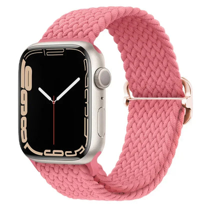 Braided Nylon Apple Watch Band – Adjustable Sport Strap Compatible with Ultra 2, Series 10/9/8/7/6/SE (40–49mm) Wrist Bracelet