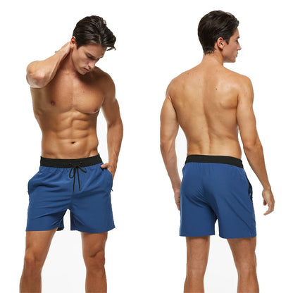 Men’s Summer Swim Shorts – Escatch Breathable Sport Board Shorts with Elastic Waist, Mesh Liner & Pockets Swimwear Beach Bermudas