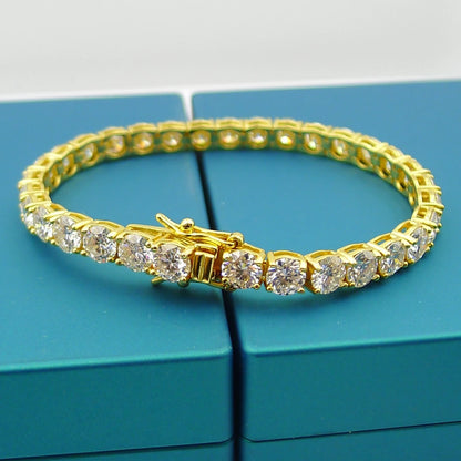 SEMNI Moissanite Diamond Tennis Bracelet – 3mm-6.5mm, GRA Certified, 925 Sterling Silver Luxury Jewelry for Men & Women