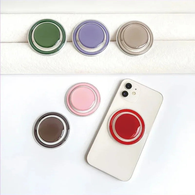 Magnetic Folding Phone Grip Stand — Expandable Finger Ring Holder for iPhone 16/15 Samsung Xiaomi