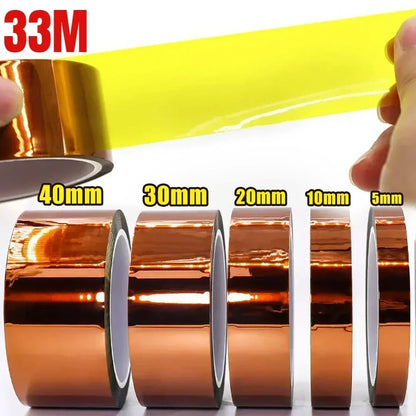 5-40mm Kapton Polyimide Adhesive Tape – Heat Insulating Tape for Board Protection & Electrical Applications