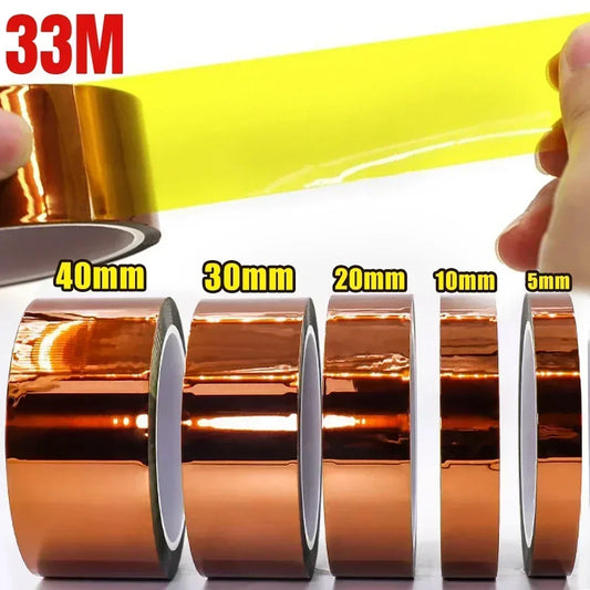 5-40mm Kapton Polyimide Adhesive Tape – Heat Insulating Tape for Board Protection & Electrical Applications