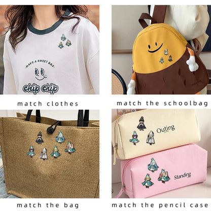 Witch Hat Atelier Enamel Pin Set - 6PCS Chibi Anime Brooch Collection for Backpacks, Bags & Fans