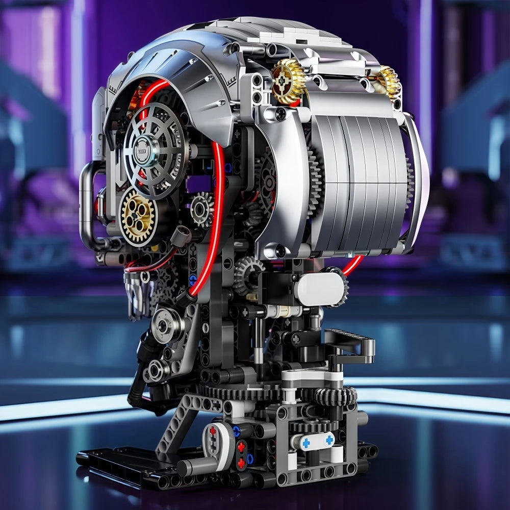 2025 STEM Mechanical Skull Building Blocks Kit — Bone Desktop Model | Assembly Toy Gift for Boys