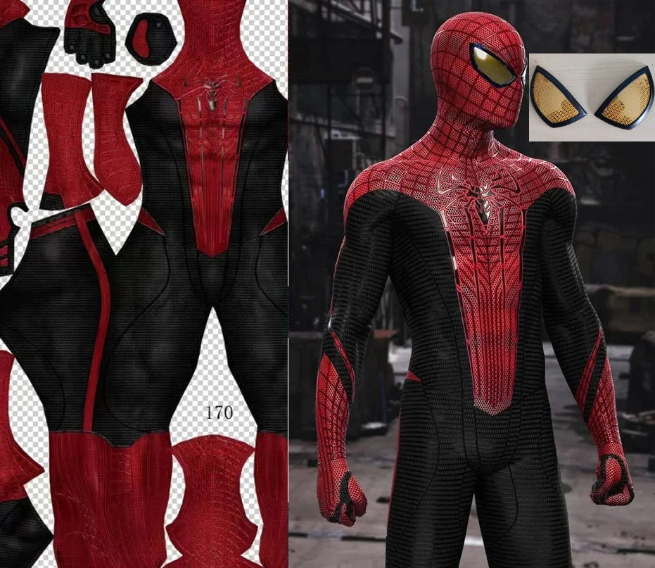 TASM1 Superhero Cosplay Bodysuit - Spandex Zentai Halloween Costume for Men