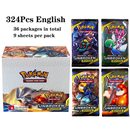 324pcs Pokemon TCG Booster Box - Sword & Shield Fusion Strike Trading Card Packs Display Set with 36 Booster Packs