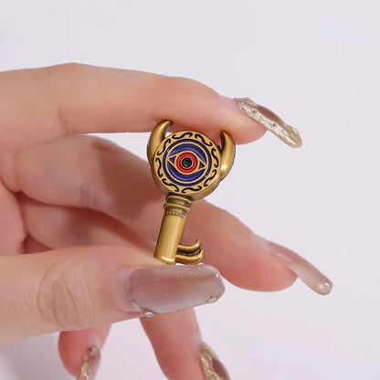 Retro Cartoon Dungeon Key Badge – Adventure Game Brooch Pin for Men & Women Party Accessories