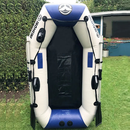 Inflatable Fishing Boat Kayak 175–260cm PVC Wear-Resistant Foldable Air Dinghy for 1–5 Persons Outdoor Water Sports & Canoeing