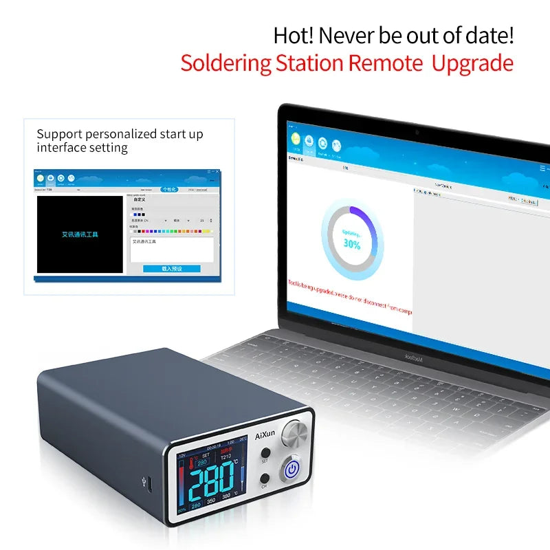 AIXUN T3A/T3B Intelligent Soldering Station – Rework Station for PCB & BGA Soldering with T115/T210/T245/T12 Tools