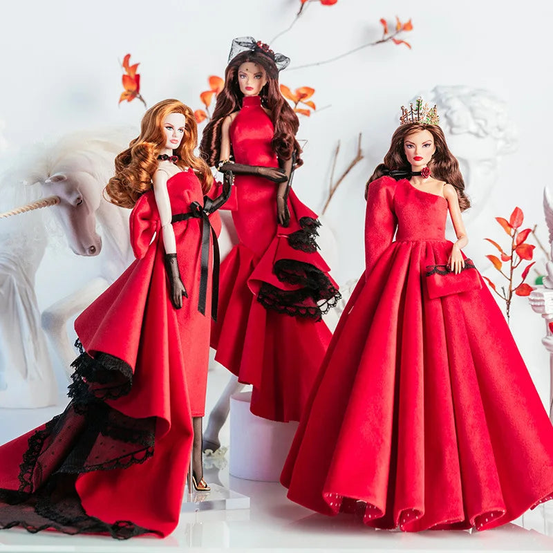 32cm Supermodel Doll Clothes Set — Fashion Evening Dress & Accessories for DIY Toys & Collector Gift