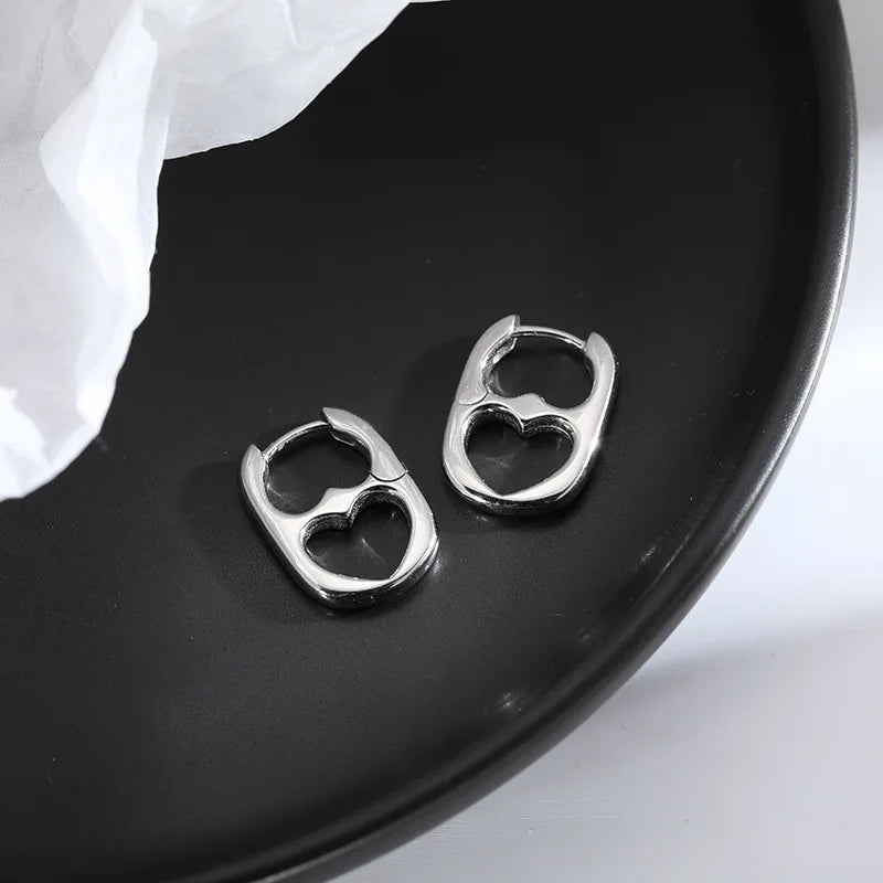 Fashion Punk Irregular Liquid Earrings – Metal Hollow Clip Earrings for Girls, Y2K Hip-Hop Party Jewelry Gifts