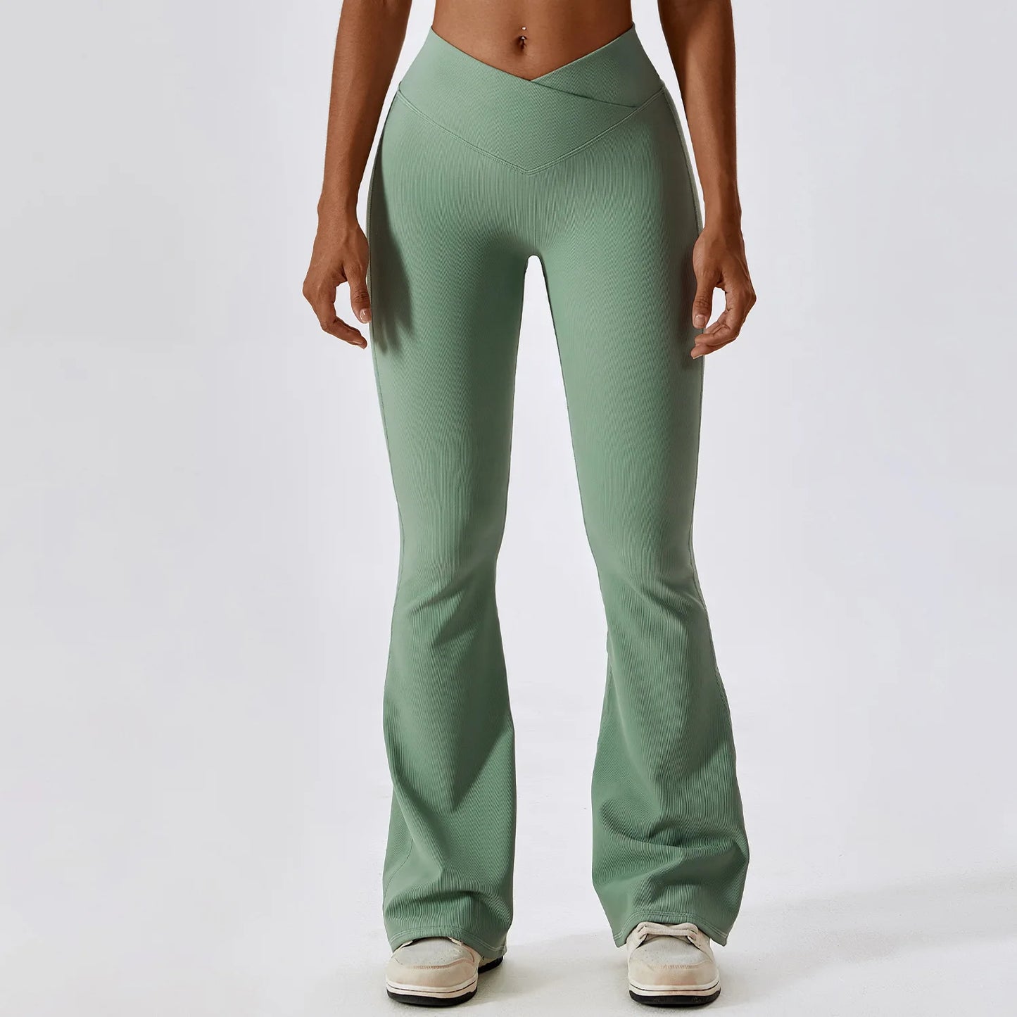 Women’s High Waist Flare Leggings – Wide Leg Yoga Pants for Gym, Workout, Fitness & Latin Dance Sports Trousers