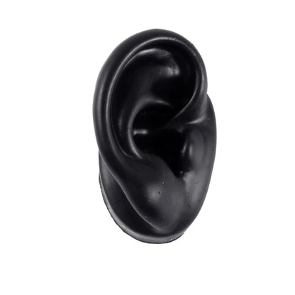 Soft Silicone Ear Model Display Stand – Tattoo Practice & Body Piercing Jewelry Holder with Acrylic Earring Display Kit for Training & Showcase