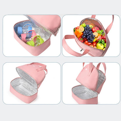 Insulated Double-Layer Mommy Bag — Large Capacity Travel & Picnic Baby Food Handbag