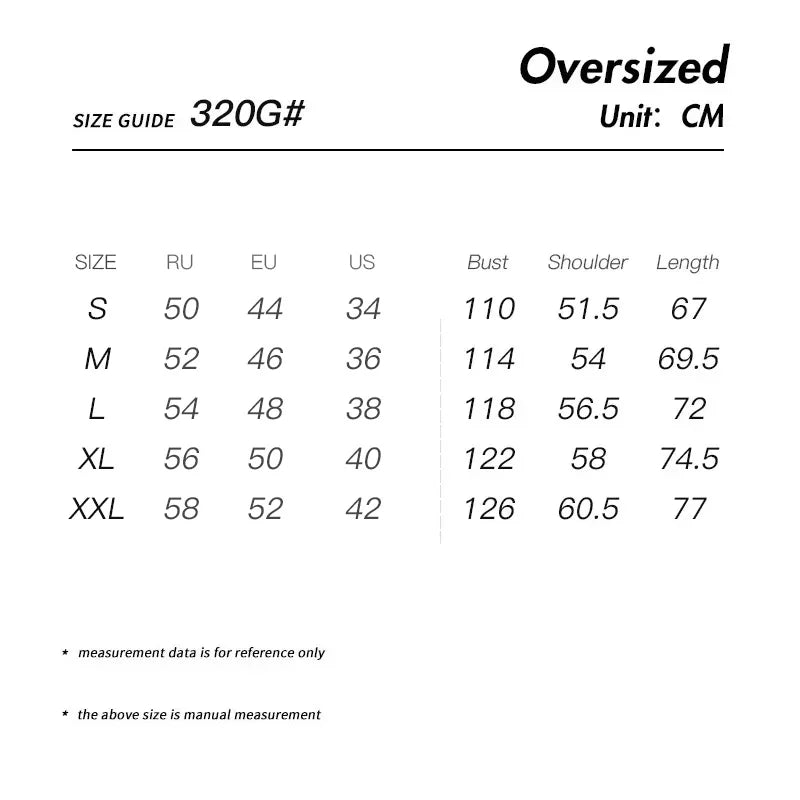 Heavy Cotton Oversized Men’s T-Shirt – 320g Solid Color Drop Shoulder Short Sleeve